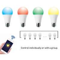 Smart Home Lighting Wireless Wifi Rgbw Led Lights 9W Led Wifi E27 E26 B22 Bulb